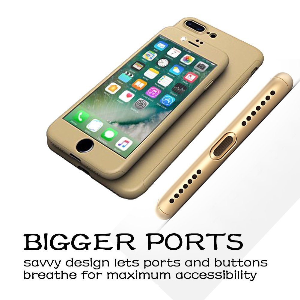 Amazon.com: Zhuzpw zpw7CaseGold iPhone 7 Plus/7 Case 360